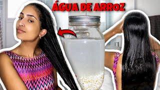 COMO FAZER O CABELO CRESCER COM ÁGUA DE ARROZ! (2 maneiras) | Agua de Arroz no Cabelo