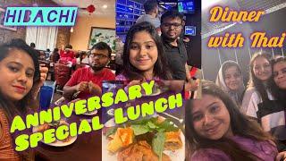 Anniversary celebration with lunch,Hibachi| Thai Dinner with friends|Hibachi Grill & Buffet|USAvlog