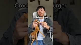 Crocheting a burger #crochet