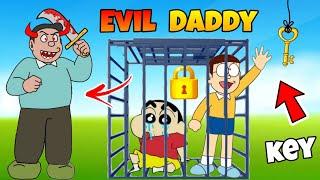 Shinchan And Nobita Escape From Scary Dad  | Shinchan And Nobita Game | Funny Game