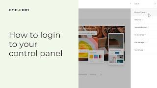 How to login to the one.com control panel