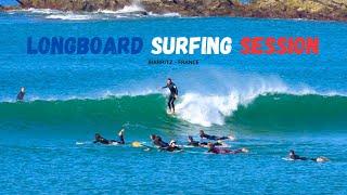 Surfing Perfect Longboard Waves | Biarritz Best Longboard Surf City in Europe? #epic #surfing