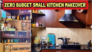 Small Kitchen makeover on a Budget | No Cost DIY for Kitchen | Rental Friendly Kitchen Makeover