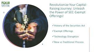 Revolutionize Your Capital-Raising Journey: Unleash the Power of SEC-Exempt Offerings!