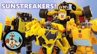 Sunstreaker party! Transformers Alternators, Universe 08, Earthrise, Studio Series Bumblebee Concept