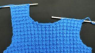 Knitt Learn Sweater Round Neck Cutting with Joint Shoulder of 5-6 yrs. Baby (Hindi