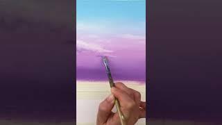 Beautiful Purple Landscape Acrylic Painting 