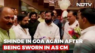 Oath Taken, Maharashtra Chief Minister Eknath Shinde Returns To Goa To Meet His Team
