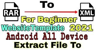 Rar File Extract to Xml File For Beginner //Android Device