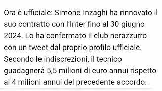 Ufficiale Simone Inzaghi sarà l'allenatore dell'inter fino al 2024 #video #inter #milano #football