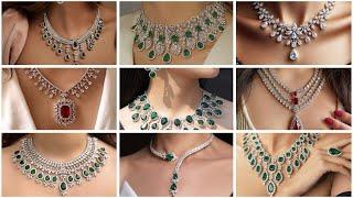 Diamond Necklace Design | gale ke diamond sets design | latest diamond choker set 2024