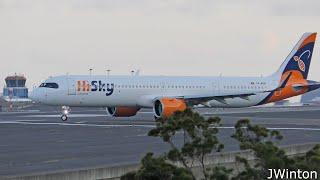 HiSky Europe A321Neo YR-WOW landing & departing Madeira Airport (4K)