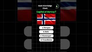 10 Second Challenge | Capital of Norway? #norway #canada  #iqtest  #english #yourriddlequeen #quiz