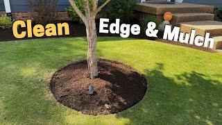 Clean Flower Bed Edges and Mulch