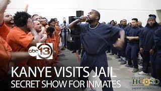 Kanye West performs for inmates inside Houston jail