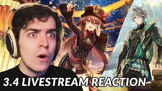 GENSHIN HAS DONE IT AGAIN! Alhaitham, New Skins, Beetle Tekken!? (Genshin 3.4 Livestream Reaction)