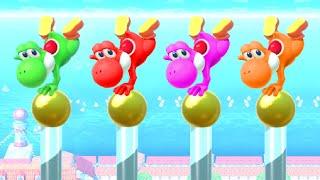 Super Mario Party Minigames - Yoshi vs Peach vs Bowser Jr. vs Pom Pom