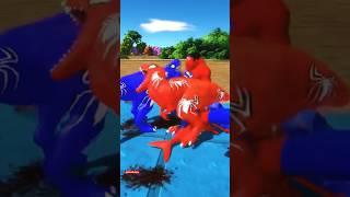 Spiderman vs Superman #spiderman #superman #trex #gorilla #dinosaur #gorillatag #dinosaurus #shorts