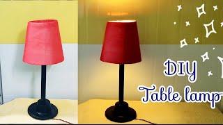 DIY Table Lamp Idea/ Easy Table Lamp making Idea/ How To Make Table Lamp At Home