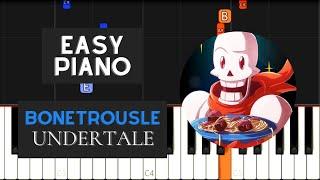 Bonetrousle (EASY Piano Tutorial) - Undertale