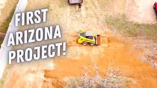 First Arizona Landscaping Project | Regrading in the Desert | The Mason Gang