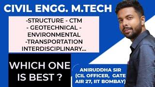 CIVIL Engineering M.Tech : Branch Analysis : Which Branch is best ? #aniruddhasir #iit #nit #civil