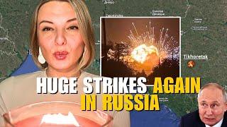 HUGE STRIKES IN RUSSIA AGAIN: AMMO DEPOTS MASSIVE DETONATIONS Vlog 812: War in Ukraine