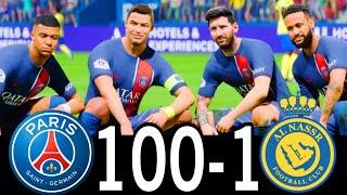 FC 24- MESSI RONALDO NEYMAR & MBAPPE | ALL STARS | AL NASSR 100-1 PSG #fc25