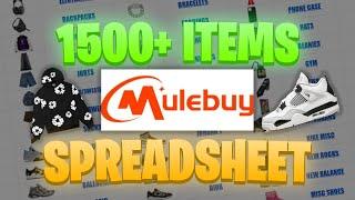 The BEST Mulebuy Spreadsheet 1500+ Items  (Chrome Hearts, Balenciaga, BAPE, Denim Tears & More!)