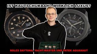 Patek Aquanaut, Rolex Daytona & Yacht-Master - Luxusuhren auf Kautschukband 5164A,116519LN, 126655