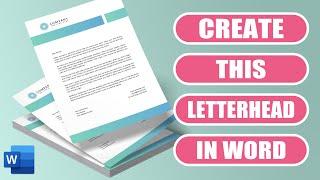 Create a quick and easy LETTERHEAD in Word | EASY TUTORIAL