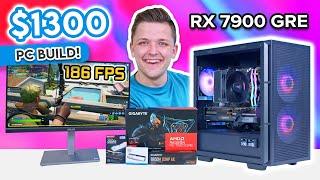 Best $1300 Gaming PC Build 2024!  [Full RX 7900 GRE Guide w/ Benchmarks]