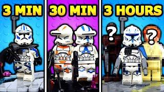 I built 3 Star Wars The Clone Wars Scenes in LEGO in a TIME Challenge...