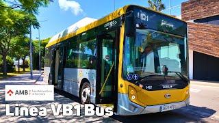 Line VB1 Bus - Barcelona, Spain - Complete trip