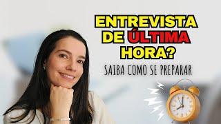 DICAS DE ENTREVISTA DE ÚLTIMA HORA! Veja como se preparar para uma ENTREVISTA DE EMPREGO!