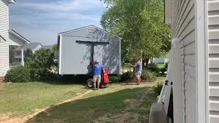 Large Prebuilt Shed Being Delivered and Setup! | The Shed Depot of NC