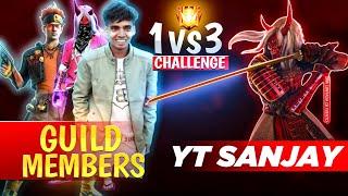 SANTHALI FREE FIRE 1VS3 CUSTOM WITH GUILD MEMBERS #santalifreefire #1vs1cluch