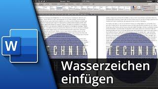 Word Wasserzeichen einfügen (& entfernen)  Tutorial