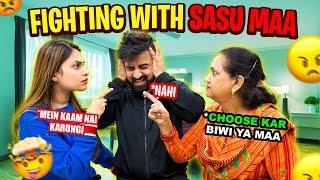 FIGHTING WITH SASU MAA || PRANK ON HUSBAND || RAJATSWATIVLOGS