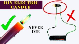 DIY Electric Candle | Make a homemade candle lamp using a battery and a neon bulb