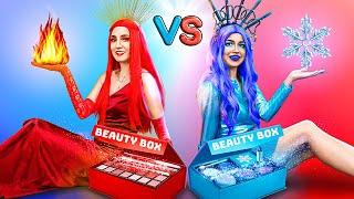 RED VS BLUE MAKEOVER CHALLENGE  Nós trocamos de vida por um dia