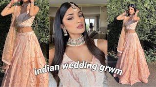 indian wedding get ready with me: hair, makeup & outfit *chaotic lol* |  Kim Mann