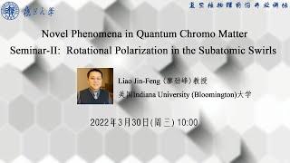 【复旦核物理前沿开放讲坛】Novel Phenomena in Quantum Chromo Matter Seminar-II:  Rotational Polarization in the ..