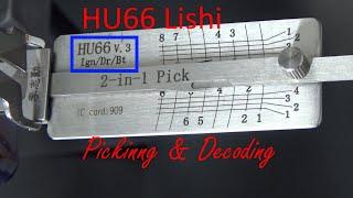 (459) HU66 Lishi Picking & Decoding a Volkswagen Door Lock