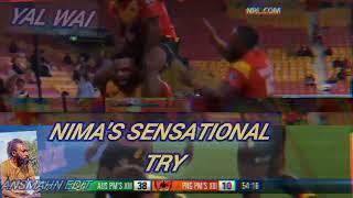 Brandon Nima's try for PNG's PM'S 13 2022