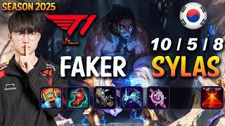 T1 Faker SYLAS vs SYNDRA Mid - Patch 15.5 KR Ranked | lolrec