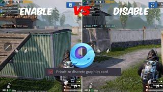 Gameloop Priotrize Discrete Graphics Card ON Vs Off | Performance Comparison | Pubg Mobile | 2024