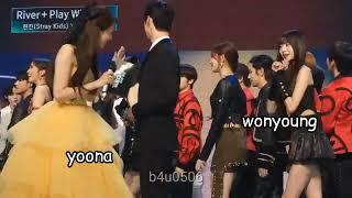 greeting between ive wonyoung x yoona snsd interaction during mbc gayo daejeon 2023[this is miu miu]