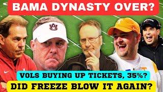 BAMA DOWNFALL? HUGH MISTAKE? TENNESSEE FOOTBALL,OHIO STATE FOOTBALL,ALABAMA FOOTBALL,AUBURN FOOTBALL