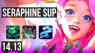 SERAPHINE & Zeri vs POPPY & Kai'Sa (SUP) | Rank 4 Seraphine, 6/1/13 | EUW Challenger | 14.13